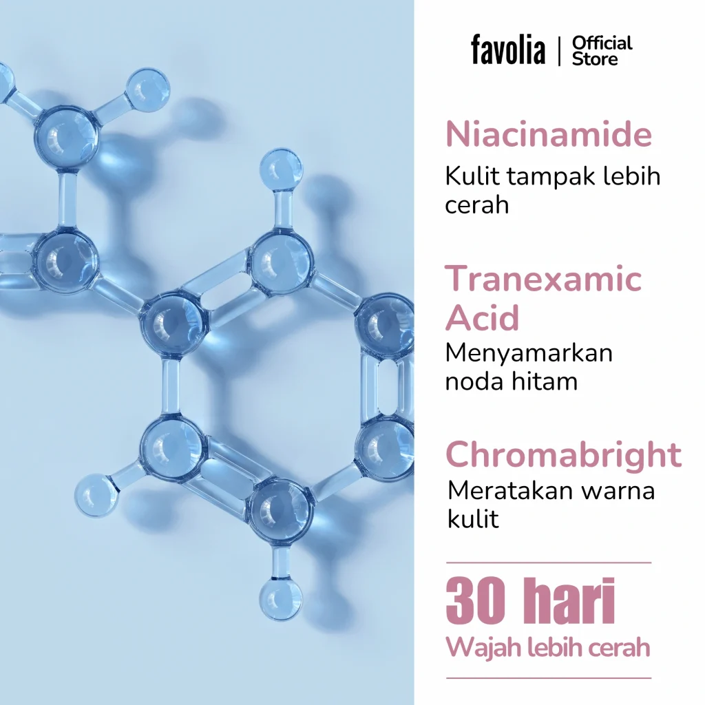 Kandungan Niacinamide, Tranexamic Acid, dan Chromabright pada Favolia Night Cream
