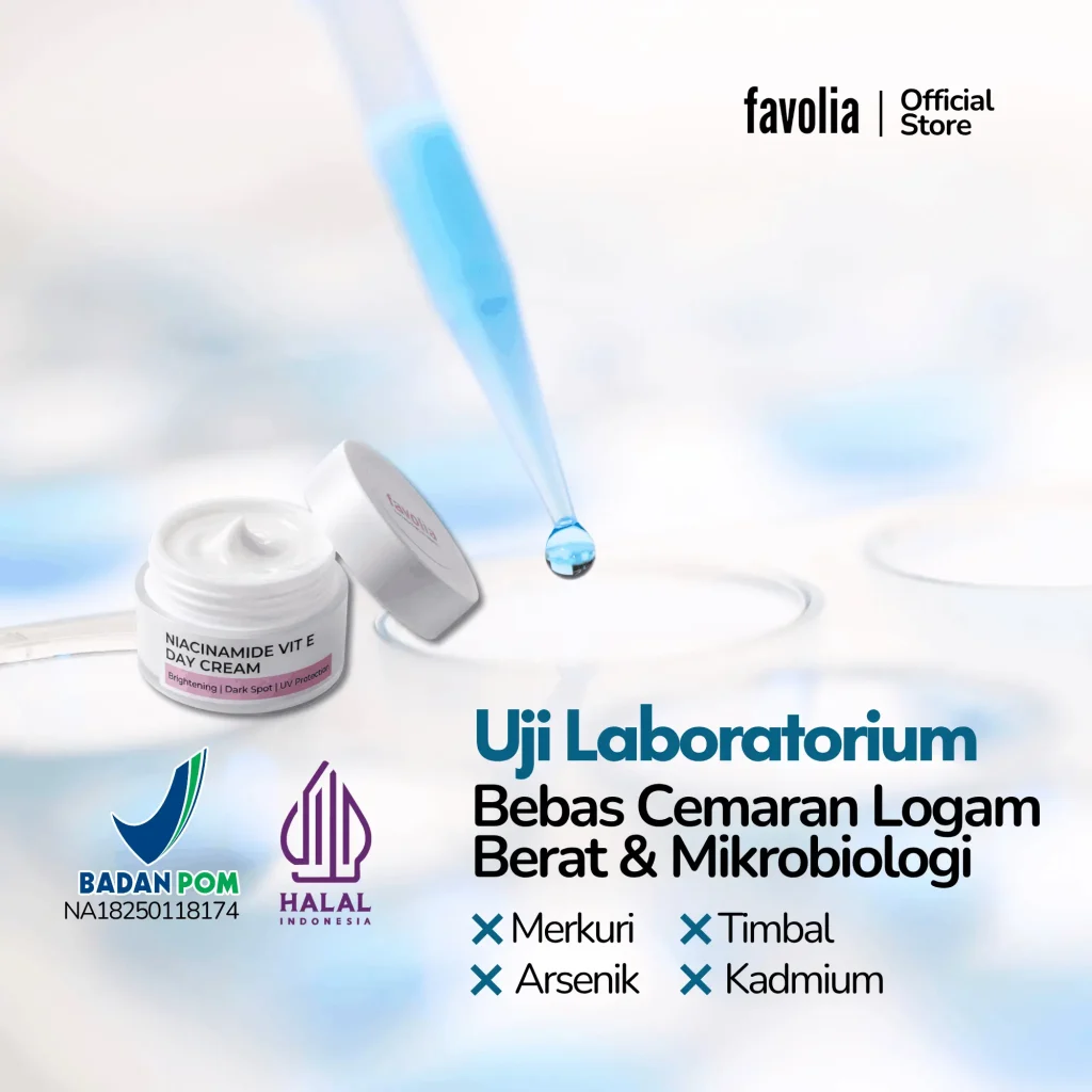 Urutan pemakaian pagi dan malam Favolia Niacinamide Brightening Serum dan Day Cream